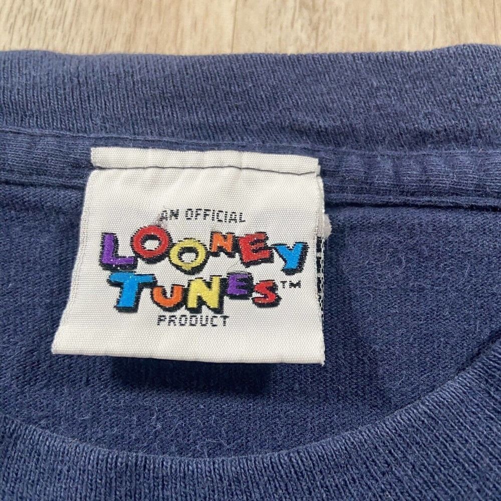 Vintage 1995 Looney‎ Tunes Tweety Bird T-Shirt TV Cartoon Men’s Size XL Blue - Picture 2 of 9